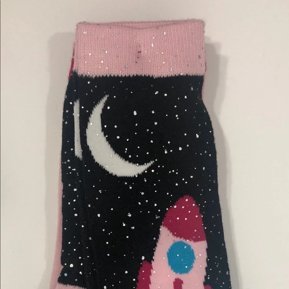 NEW Girl’s Retro Knee Socks “Outerspace” M/L